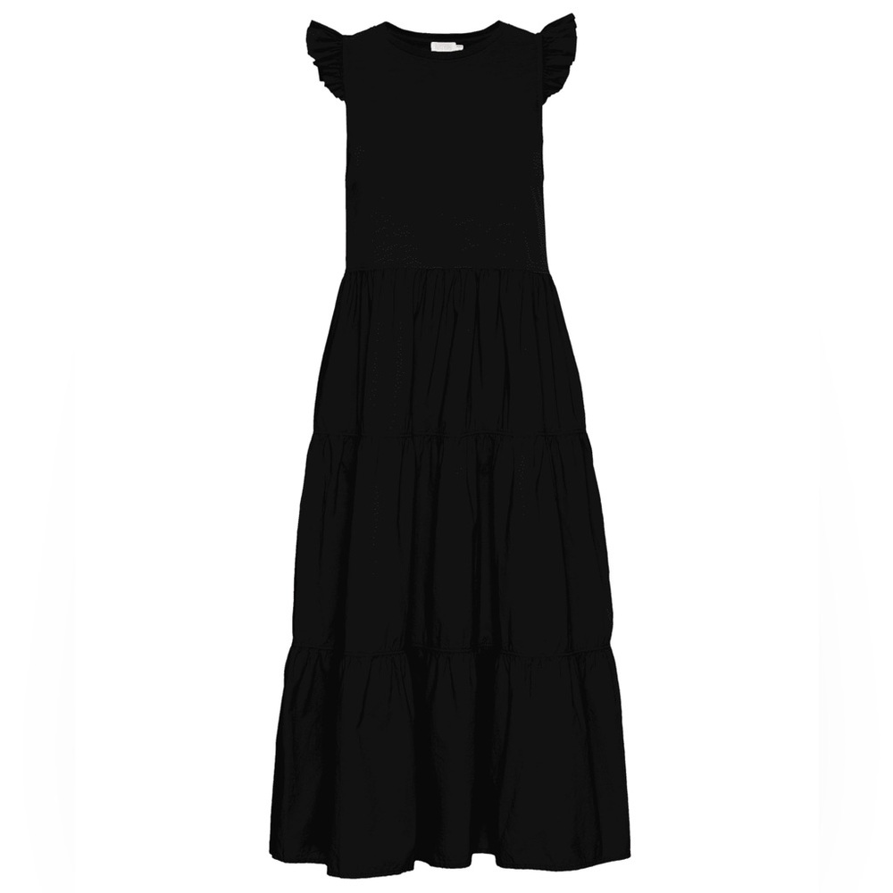 Nation LTD "Sissy" Tiered Maxi Dress with Ruffled Sleeves, Size XS